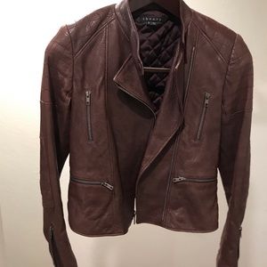 Theory Brown Leather Jacket